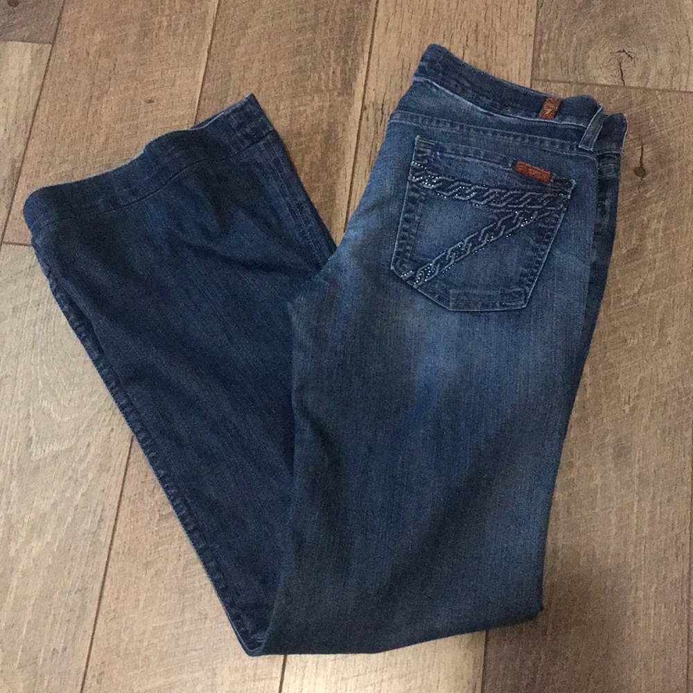 7 For All Mankind Dojo Flare Jeans Bling Sevens